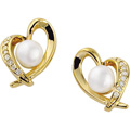 Akoyo Pearl Earrings with Diamonds