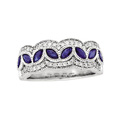 Marquise Blue Sapphires and Diamond Band