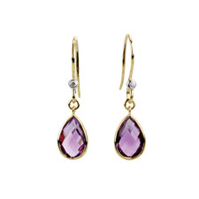amethyst gemstone earrings