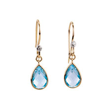 blue topaz gemstone earrings