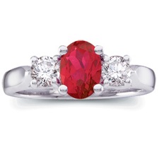 Our Exquisite Platinum Ruby and Diamond Ring