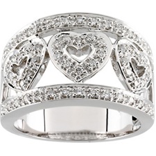 14K White Gold Ring featuring 1/2ctw Diamond accents